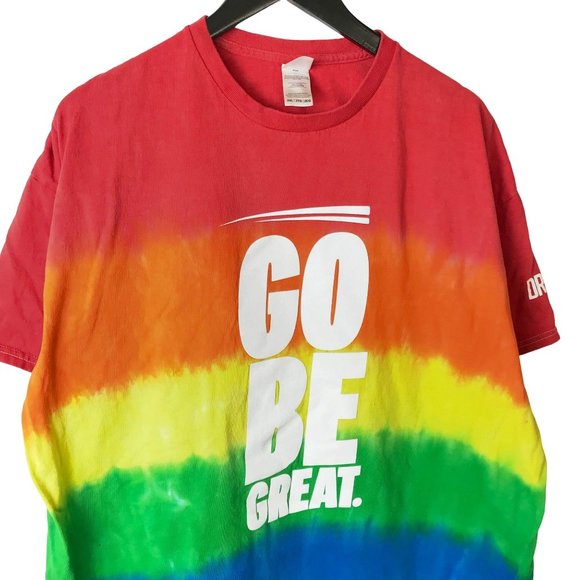Urban Outfitters Tops - Colortone Go Be Great DRV PNK T Shirt Rainbow Pride Graphic Tee Cotton 2XL XXL